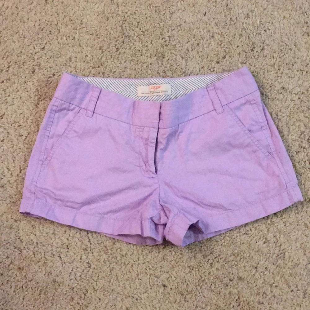 J-Crew Lilac Chino Shorts